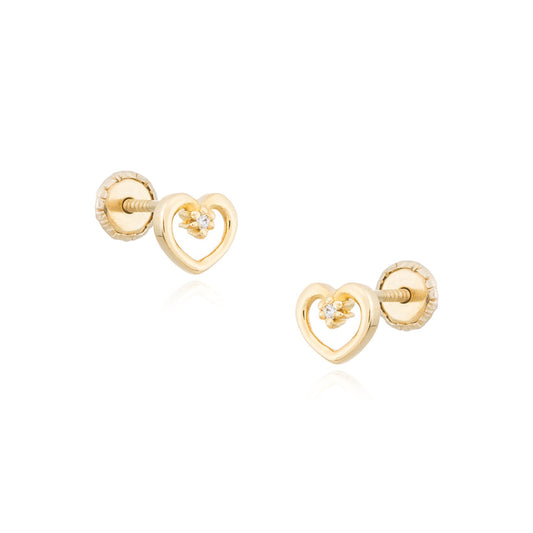 Earring Heart 18K