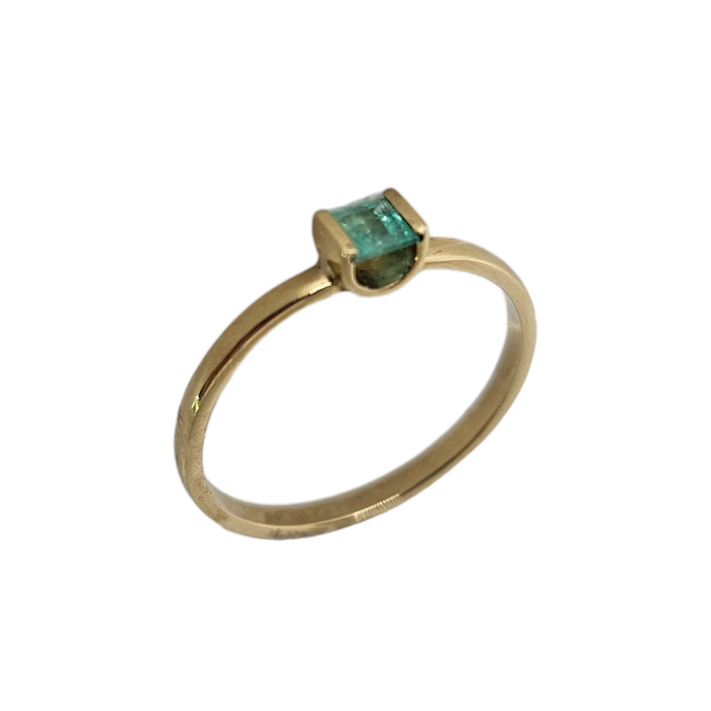 Ring Emerald square 14K