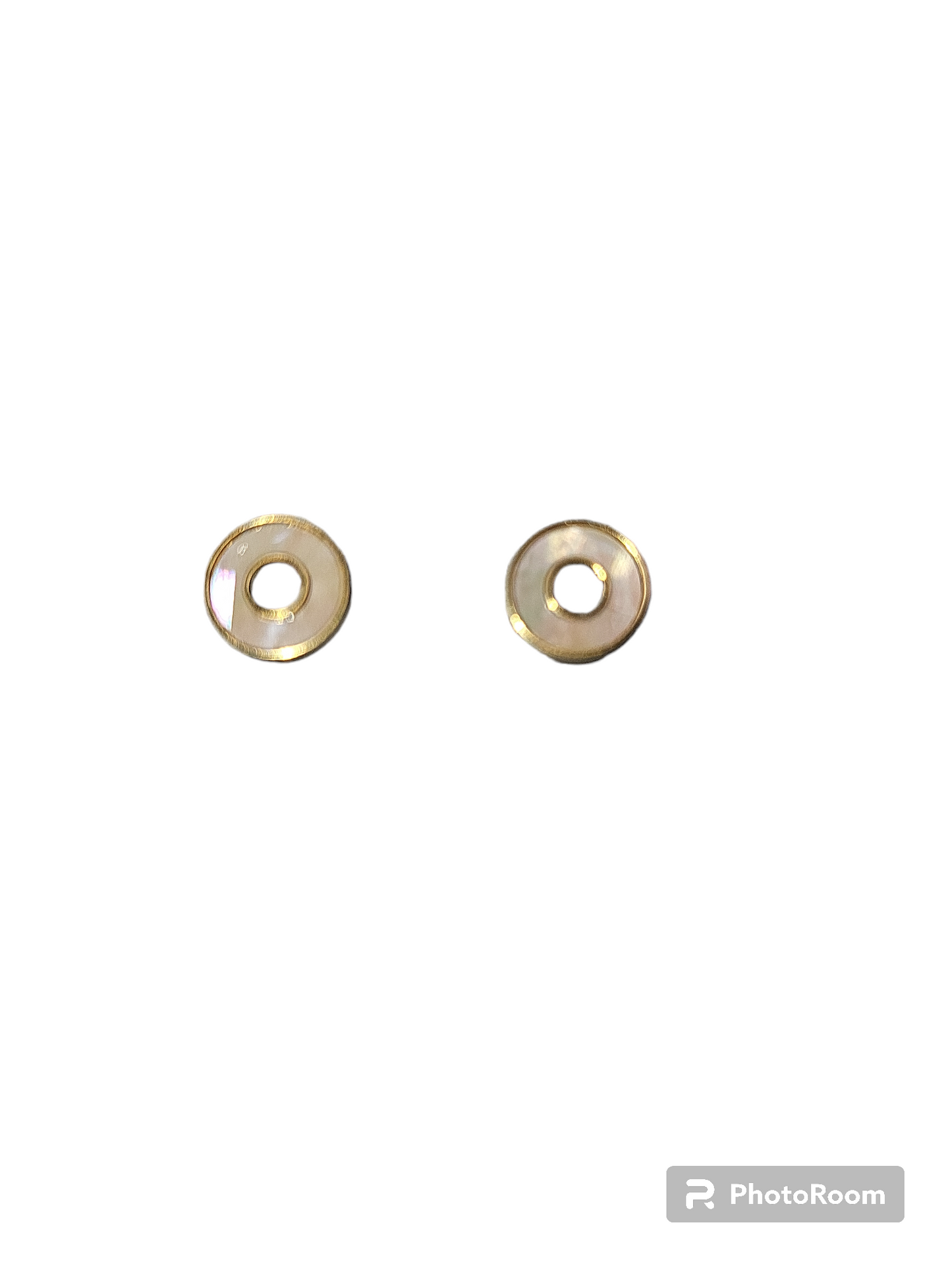 White tunnels earrings