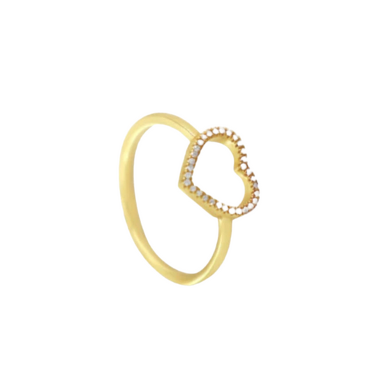 Ring Heart Yellow Gold 18k