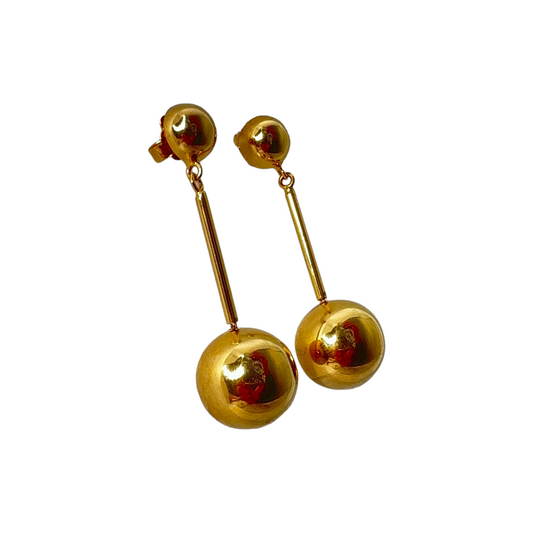 Large Italian 18k gold earrings