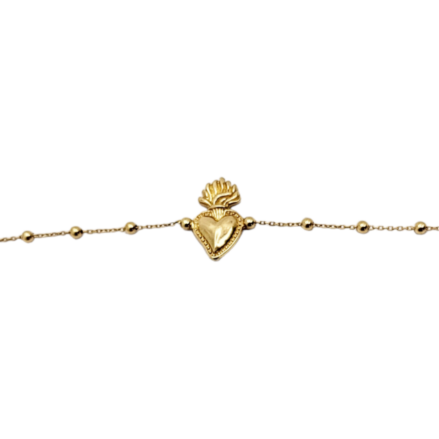 Rosary bracelet heart of Jesus in Italian yellow gold 18k