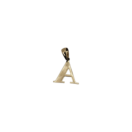 Initial Letter A Pendant 14k Yellow Gold