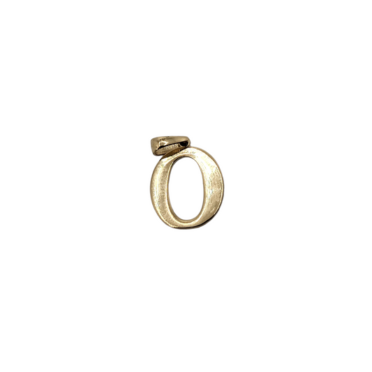 Initial Letter O Pendant 14k Yellow Gold