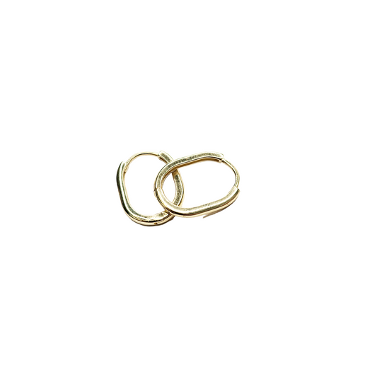 14k yellow gold square hoops