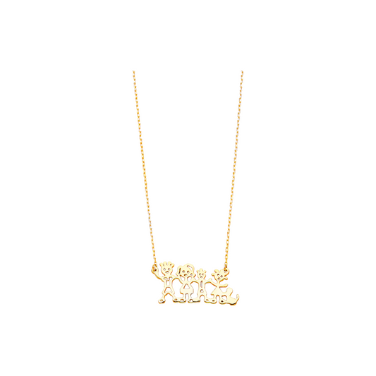 Necklace Family Pendant 14k