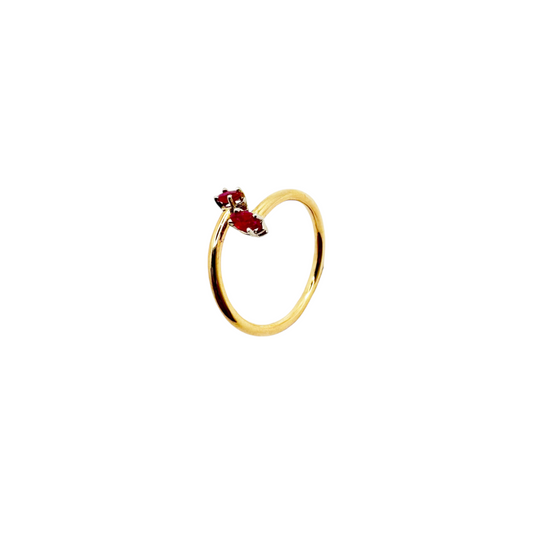 Ring with ruby