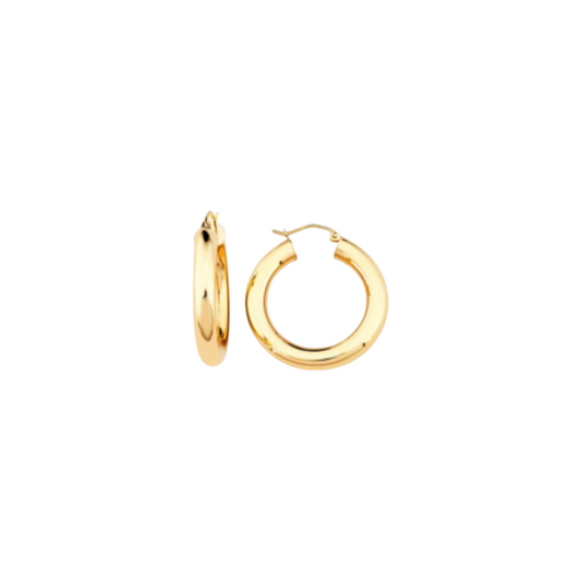 Earring Hoop Yellow Gold 18k. 20mm