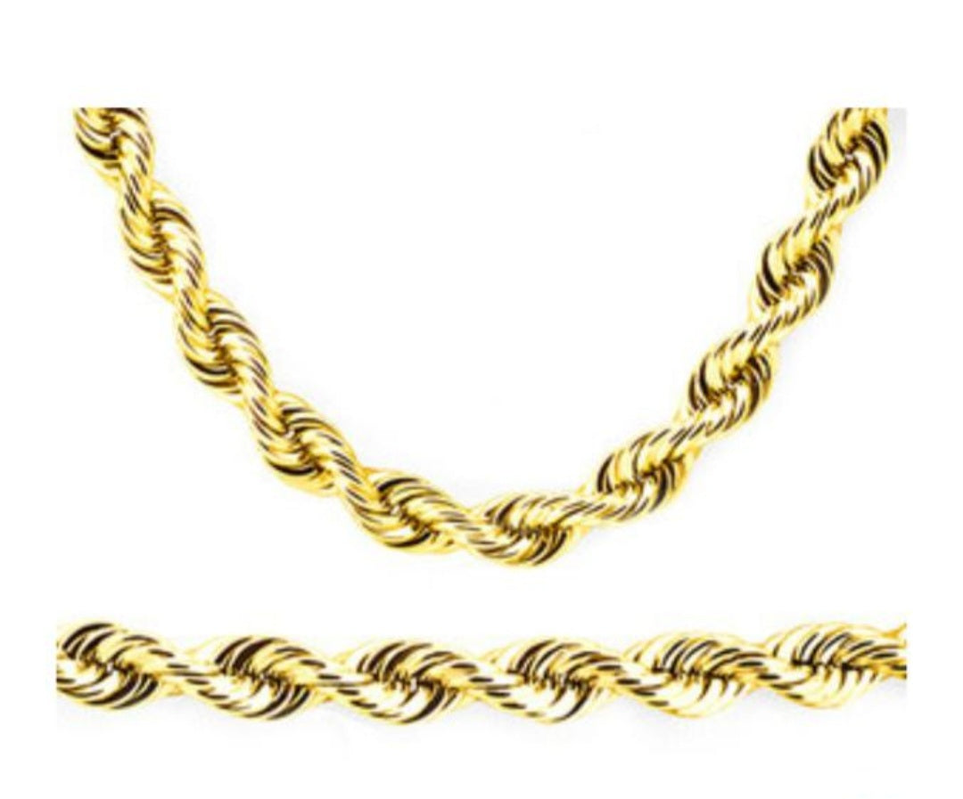 Necklace Rope Yellow Italian Gold 18k.