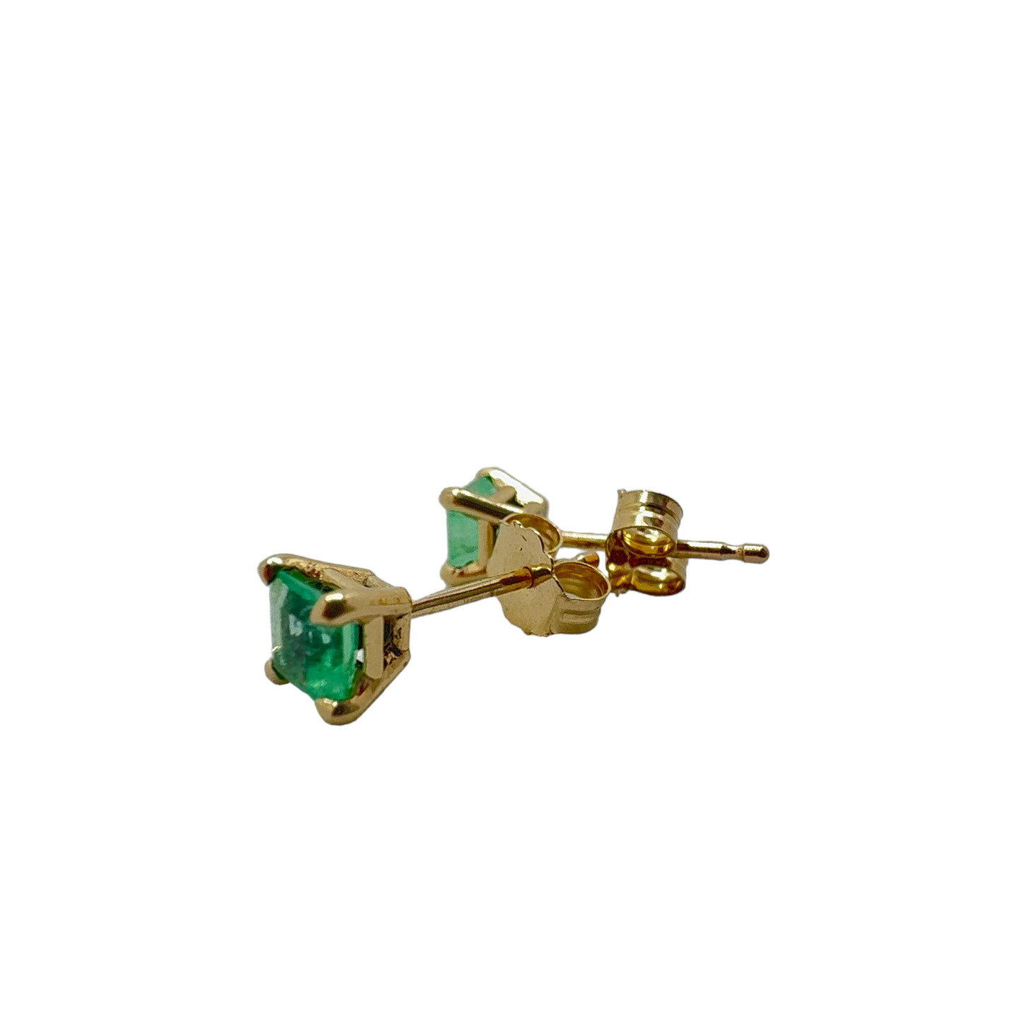 Earrings 14k with emeralds